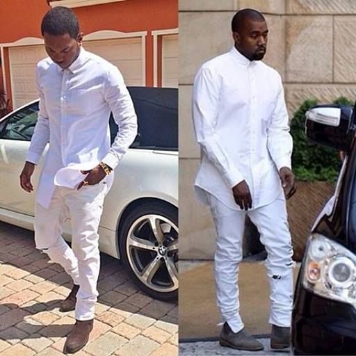 Young Mike And Kanye West All White The Throne Of Fashion