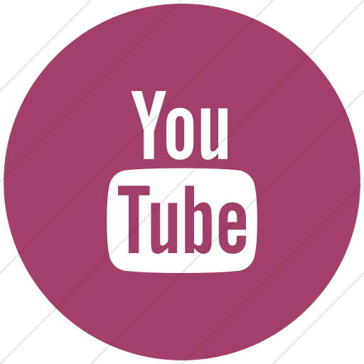 Flat Circle White On Pink Bootstrap Font Awesome Brands