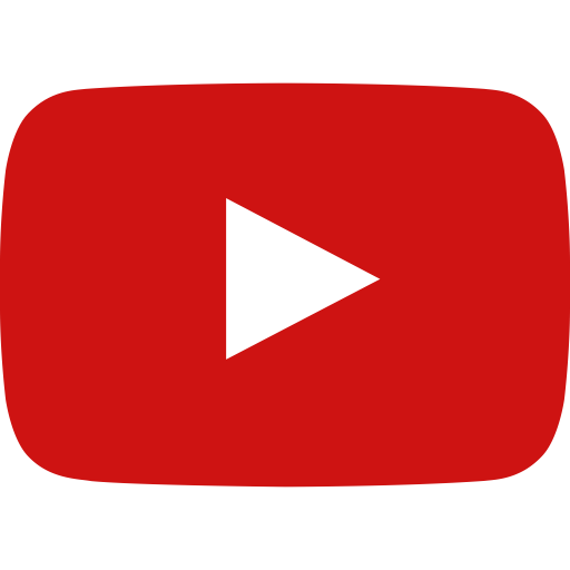 Social Media Youtube Glyph Firebrick Icon