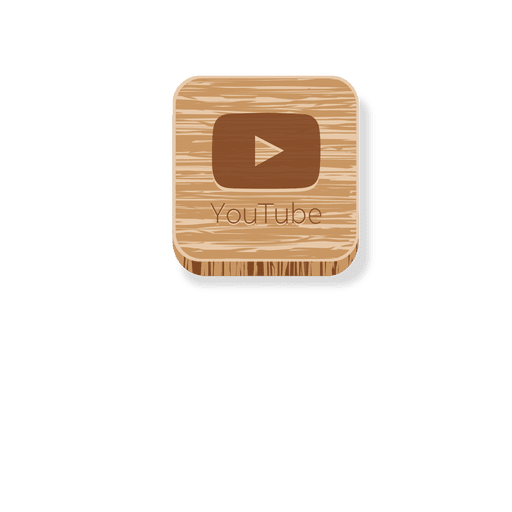Youtube Wooden Square Icon