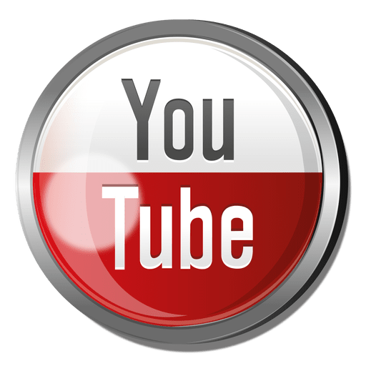 Youtube Round Metal Button