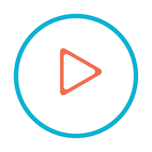 Great Colorful Stroke Play Button Icon Transparent Png