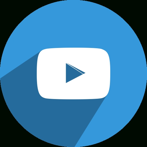 Free, Play, Social, Youtube, Media, Network, Video Icon With Blue