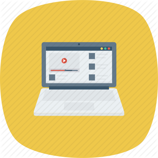 Laptop, Online, Play, Playlist, Videos, Youtube Icon