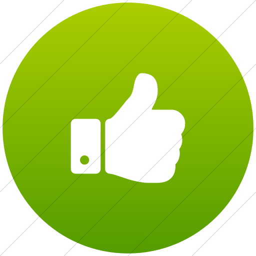 Flat Circle White On Green Gradient Bootstrap Font