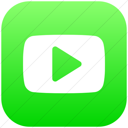 Flat Rounded Square White On Ios Neon Green Gradient