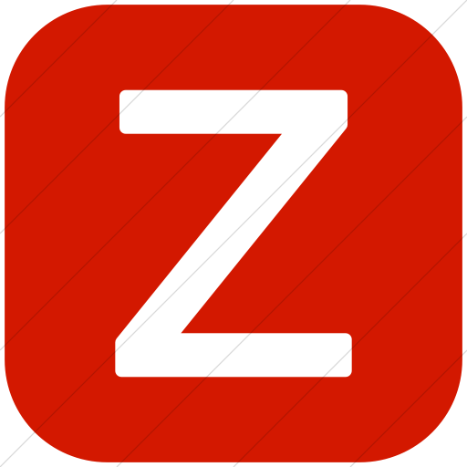 Flat Rounded Square White On Red Alphanumerics