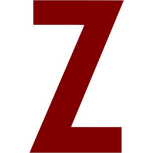 Maroon Letter Z Icon