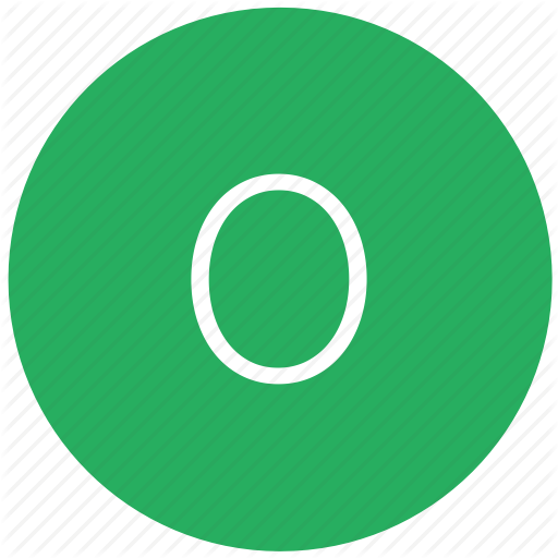 Green, Keyboard, Number, Zero Icon