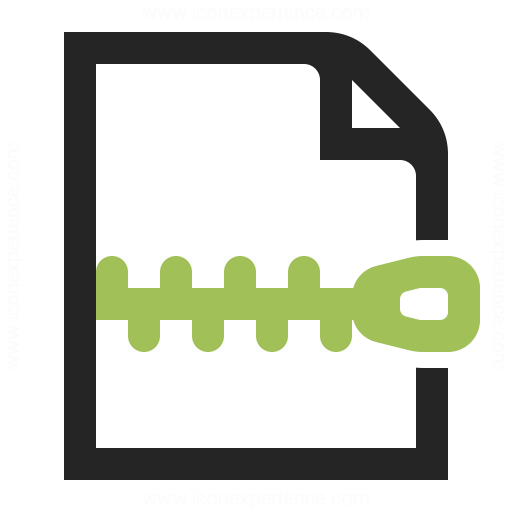 Document Zip Icon Iconexperience