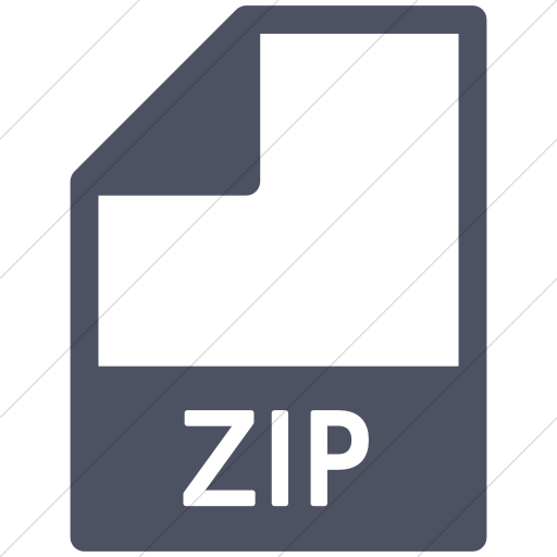Simple Blue Gray Mime Types Document Zip Icon