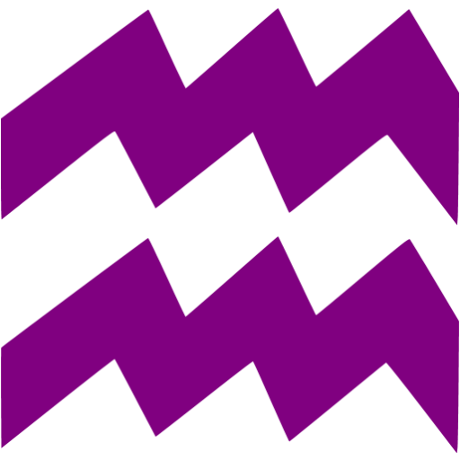 Purple Aquarius Icon