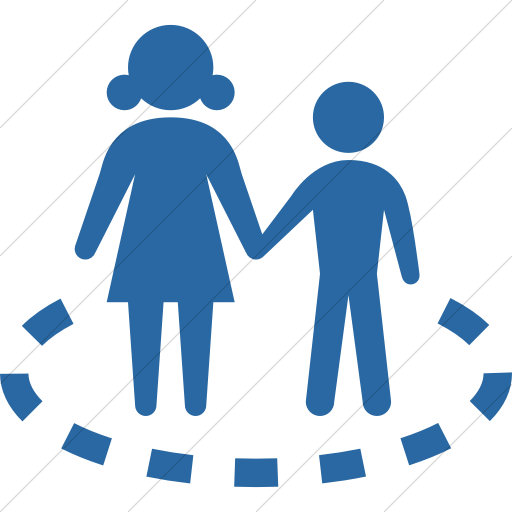 Simple Blue Iconathon Child Safe Zone Icon