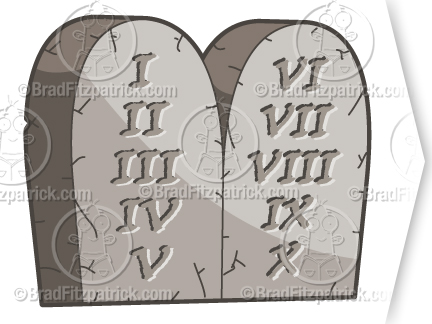 432x324 Christian 10 Commandments Clip Art Cartoon Ten Commandments