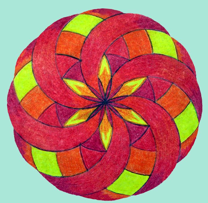 696x680 Age 12 ~ Geometric Drawing ~ 12 Division Circle ~ Main Lesson Book