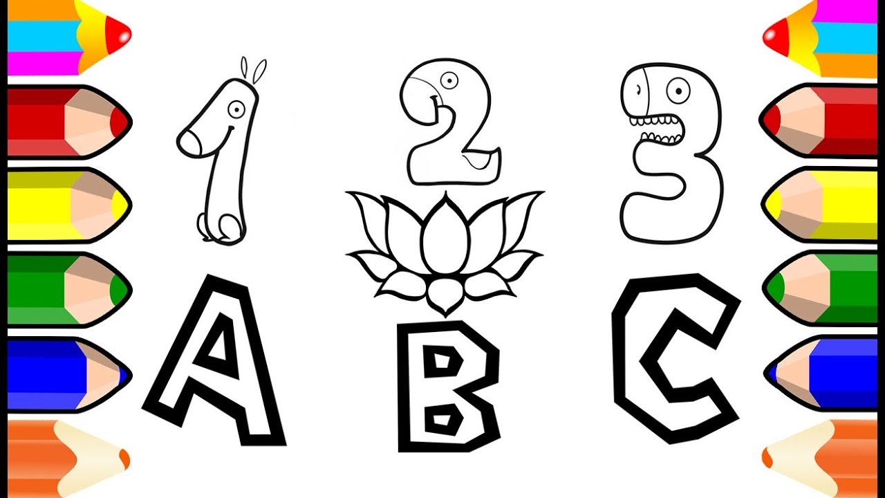 1280x720 How To Draw 123,abc For Baby