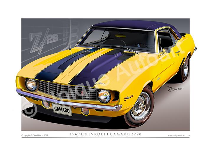 715x505 1969 Camaro Drawing Camaro Print And Designs Unique Autoart