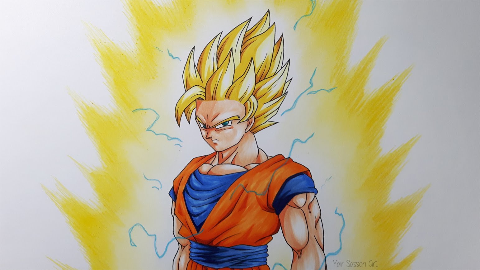 1542x867 Drawing Goku Super Saiyan 2