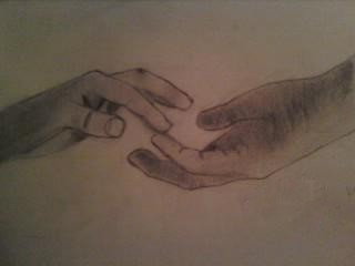 320x240 Hands Drawing 2 Hands Reaching Out. Just A Little