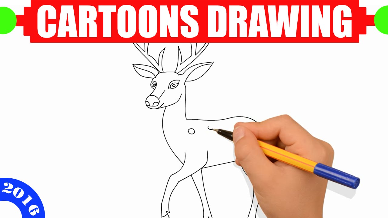 1280x720 How To Draw A Deer Easy For Kids In 2 Minutes