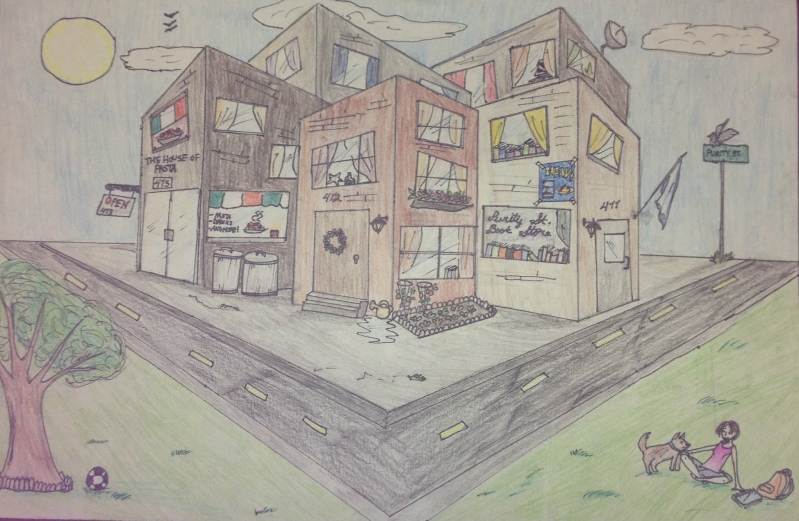 1600x1044 Art Inklings City Blocks Drawing 2 Point Perspective