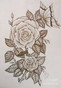 207x300 Nature Rose Drawings