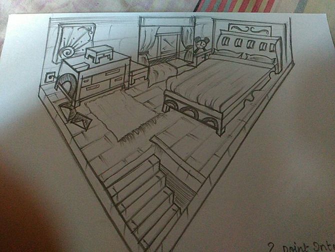 670x503 How To Draw In Two Point Perspective 10 Steps (With Pictures)