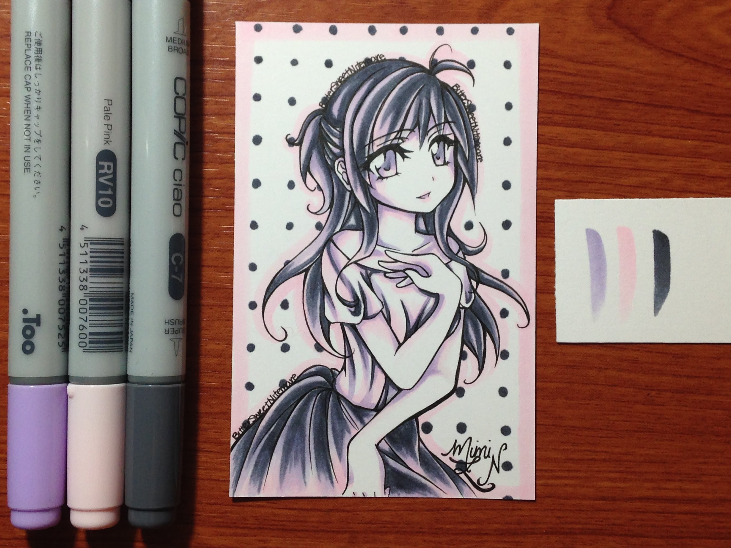 3000x2250 Copic Marker Drawing 3 Color Palette Challenge