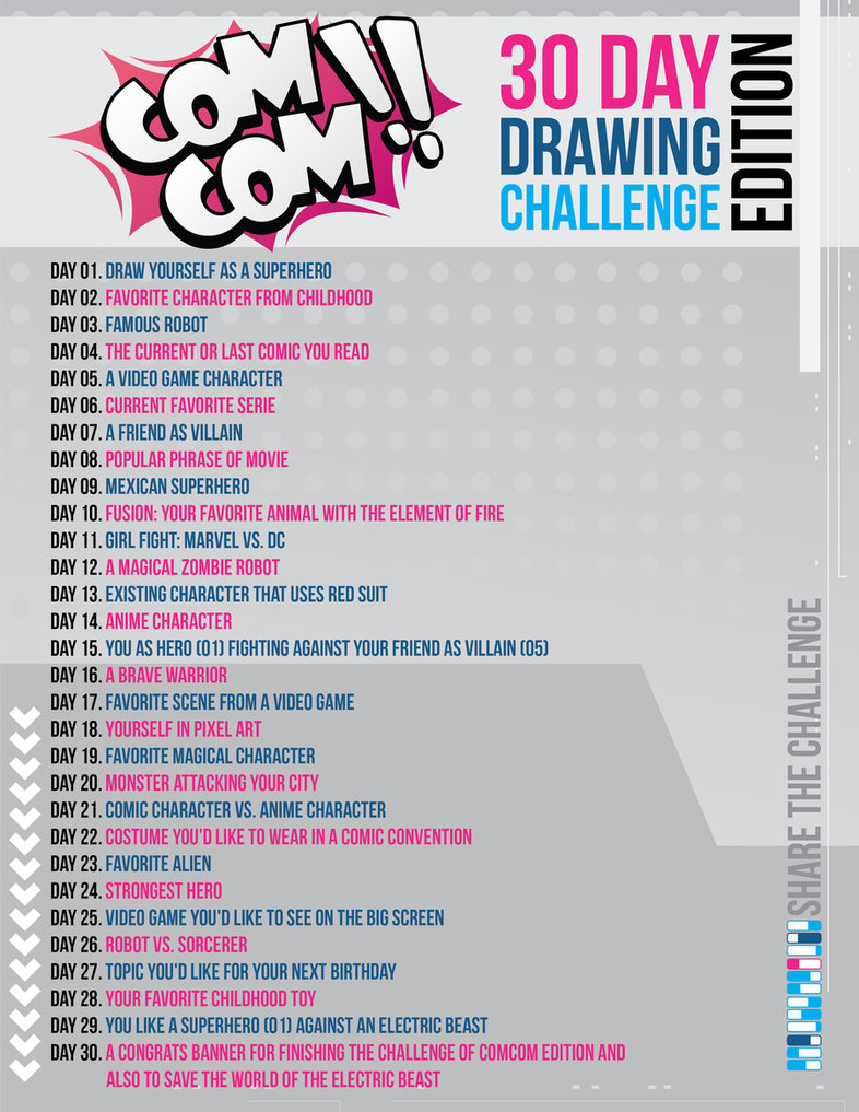 786x1017 Comcom!! 30 Day Drawing Challenge Edition By Andrewsketches