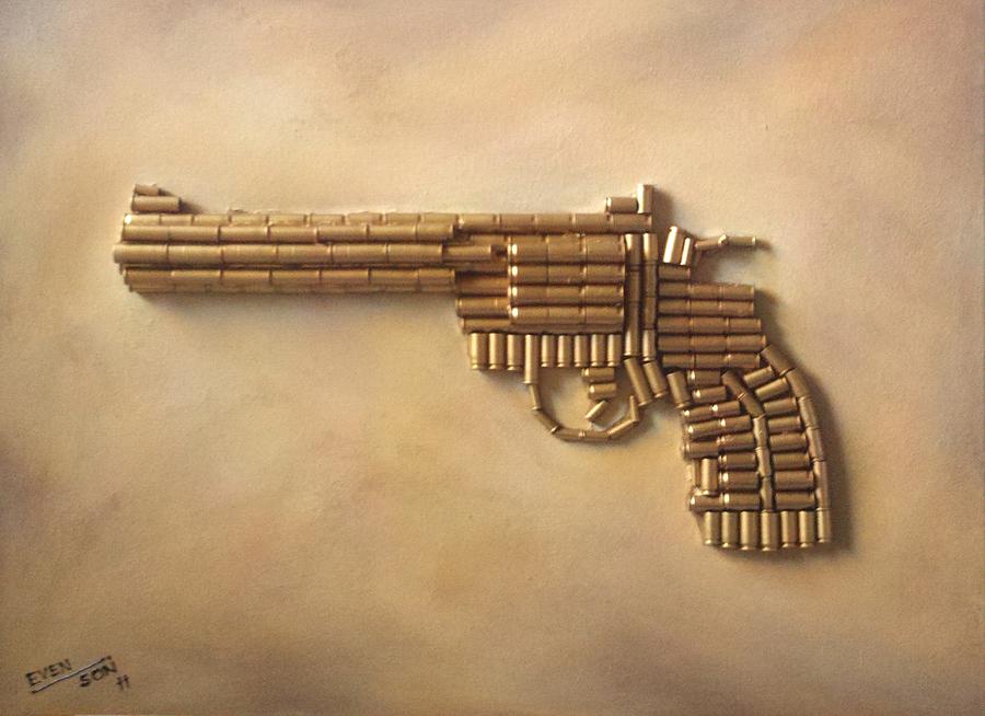 900x654 Colt Python 357 Magnum Mixed Media By Bryan Evenson