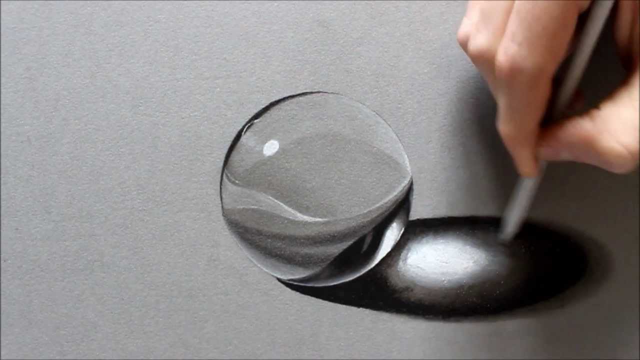 1280x720 Pencil Drawing 3d For Ball Drawn 3d Ball