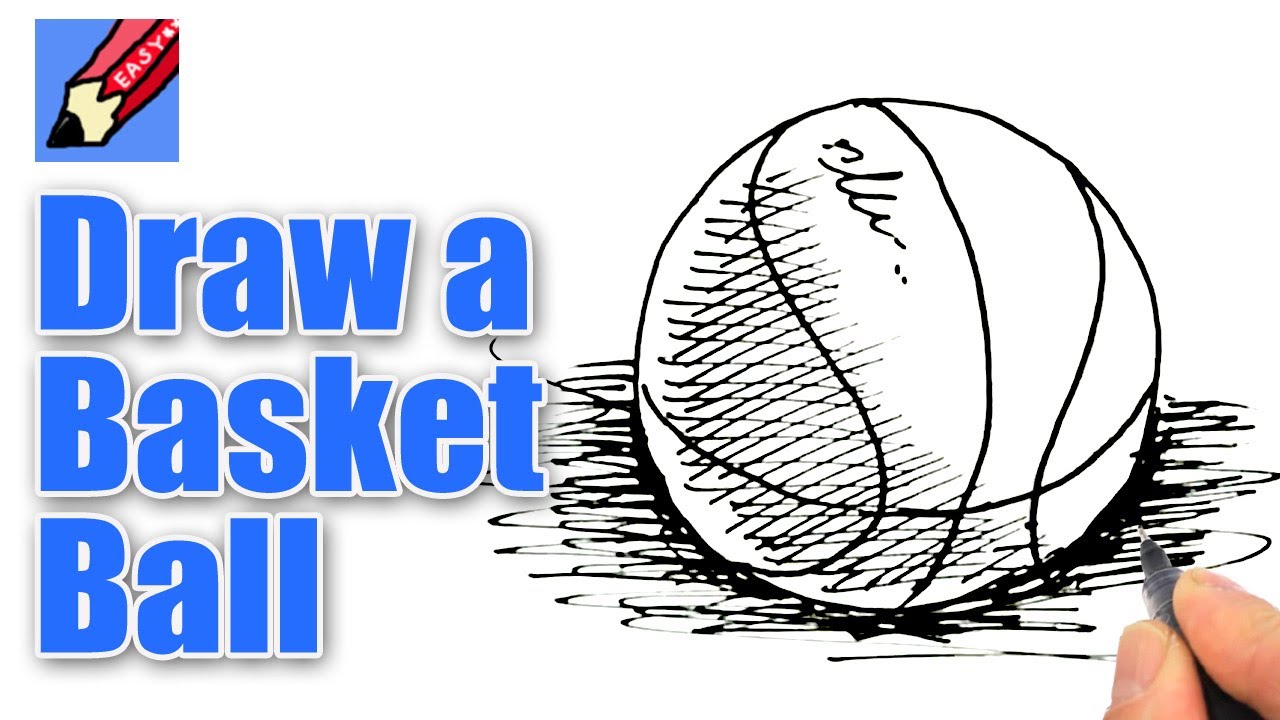 1280x720 How To Draw A Basketball Real Easy