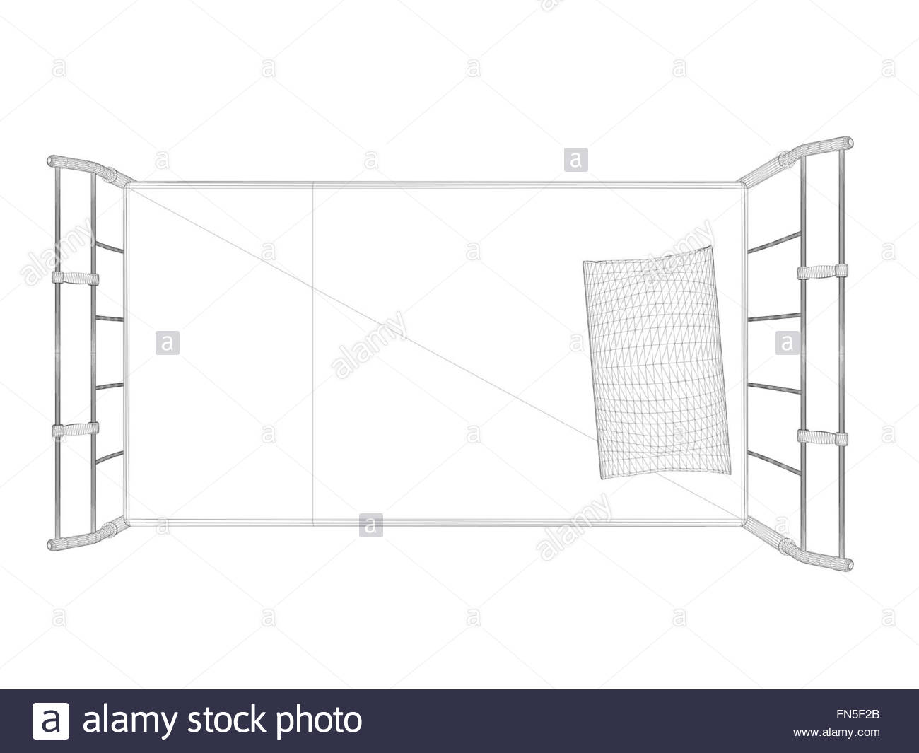 1300x1065 3d Wireframe Bed Drawing Illustration Isolated On White Background