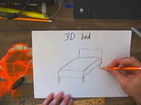 480x360 Drawing A 3d Bed
