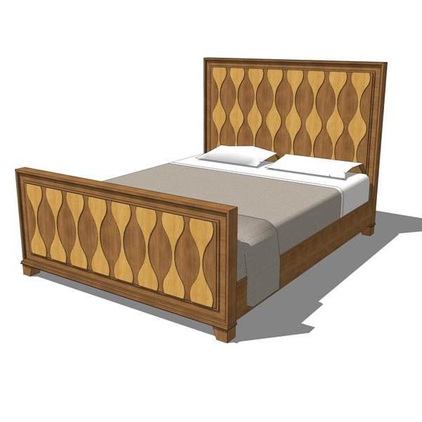 600x600 Rosell Queen Bedroom Set 3d Model