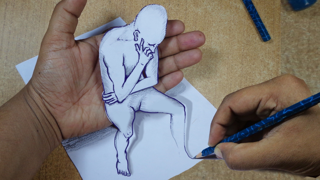 1280x720 How To Draw 3d Cartoon On Paper Draw 3d Optical Illusions