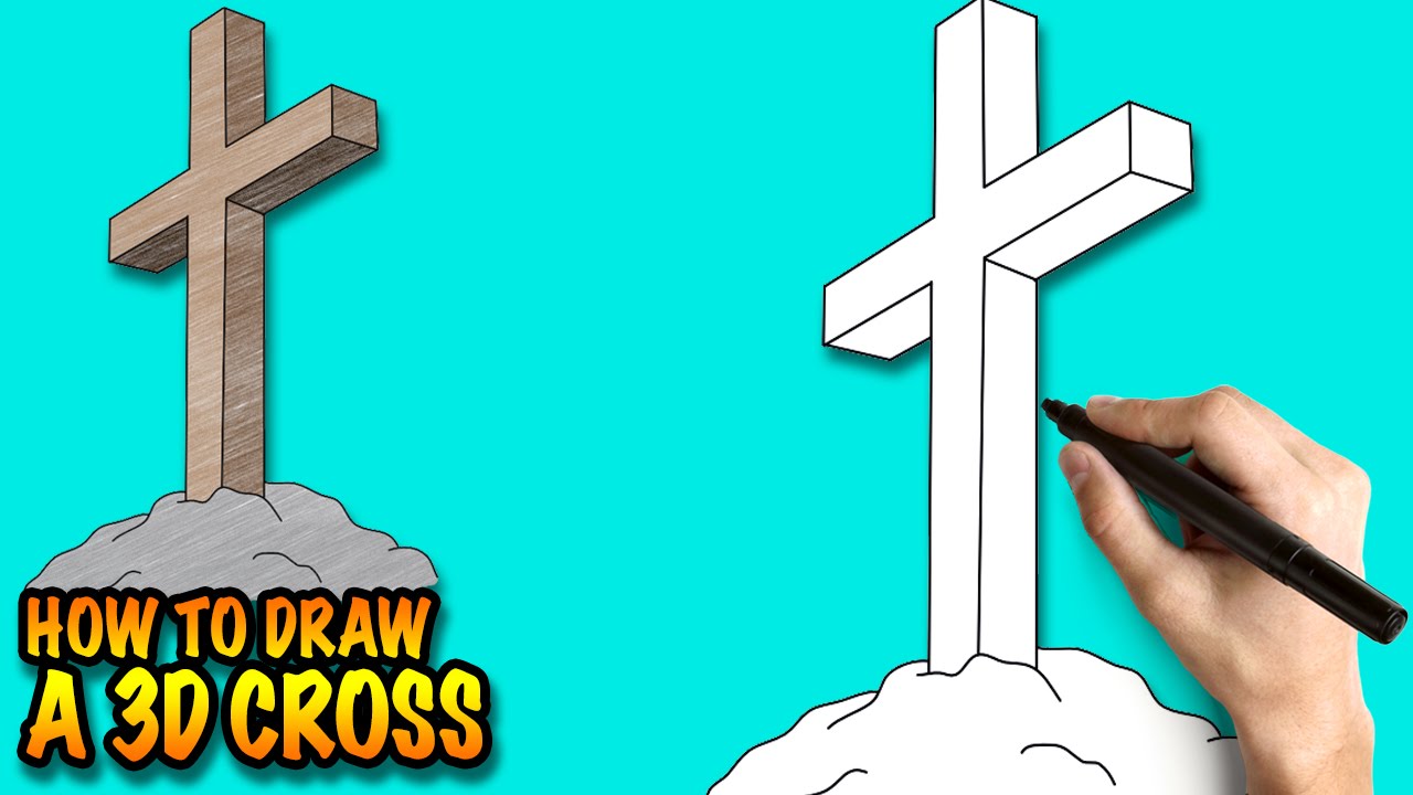 1280x720 How To Draw A 3d Cross