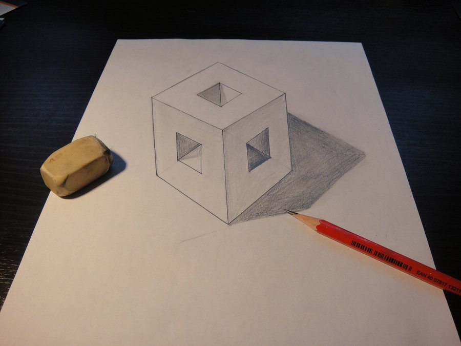 3d Cube Drawing at GetDrawings | Free download