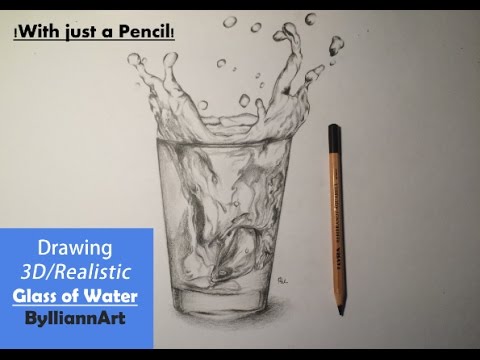 480x360 Drawing 3d Glass Of Waterwith Just A Pencileasytutorial