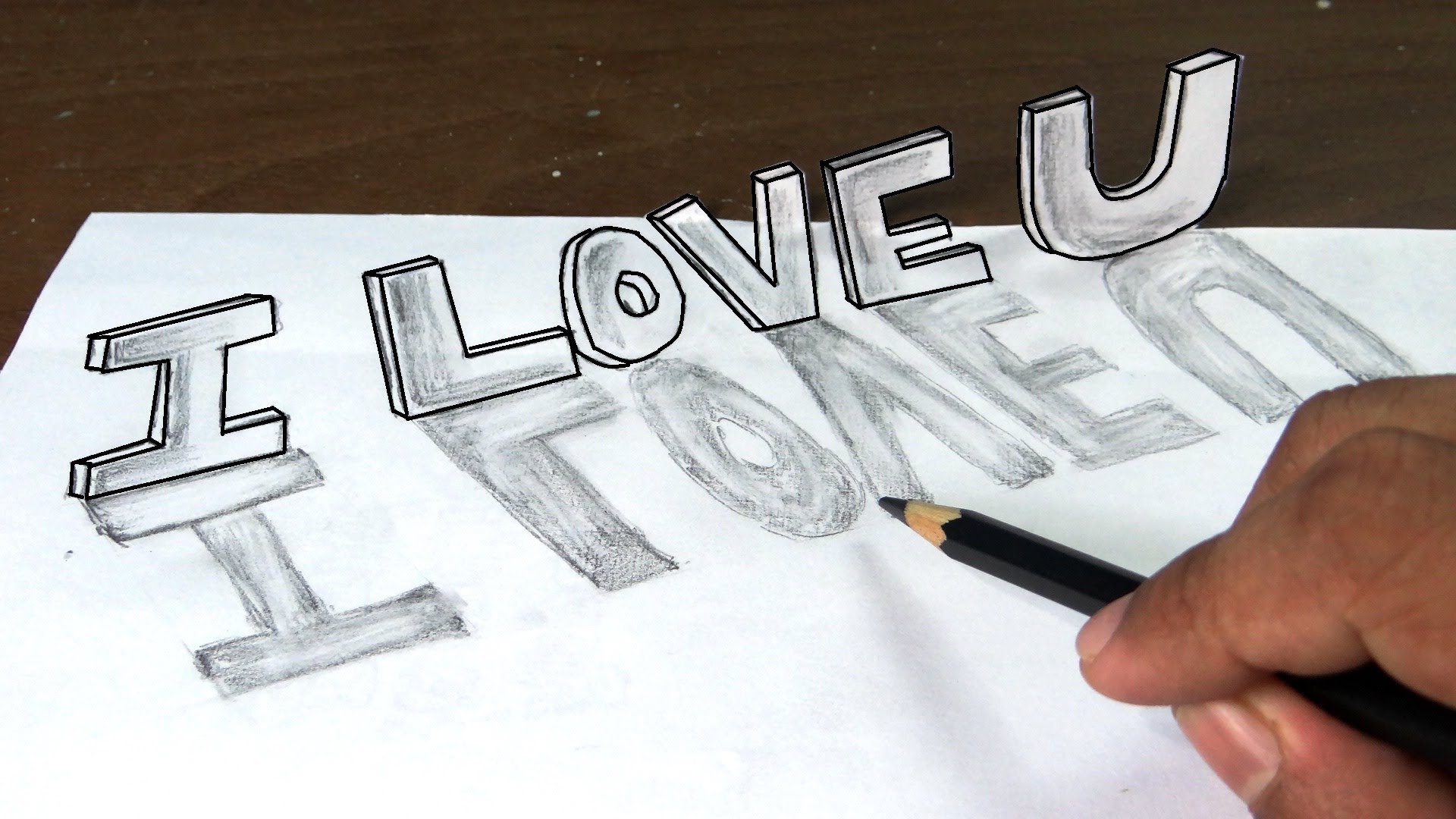 1920x1080 How To Draw I Love You In 3d Graffiti Letters With Narration
