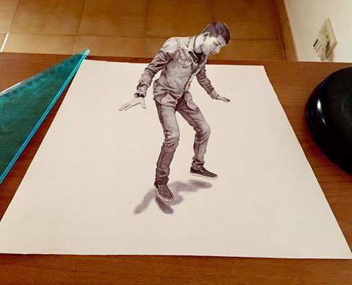 510x414 Man Pencil 3d Drawing By Louis. Read Full Article Http