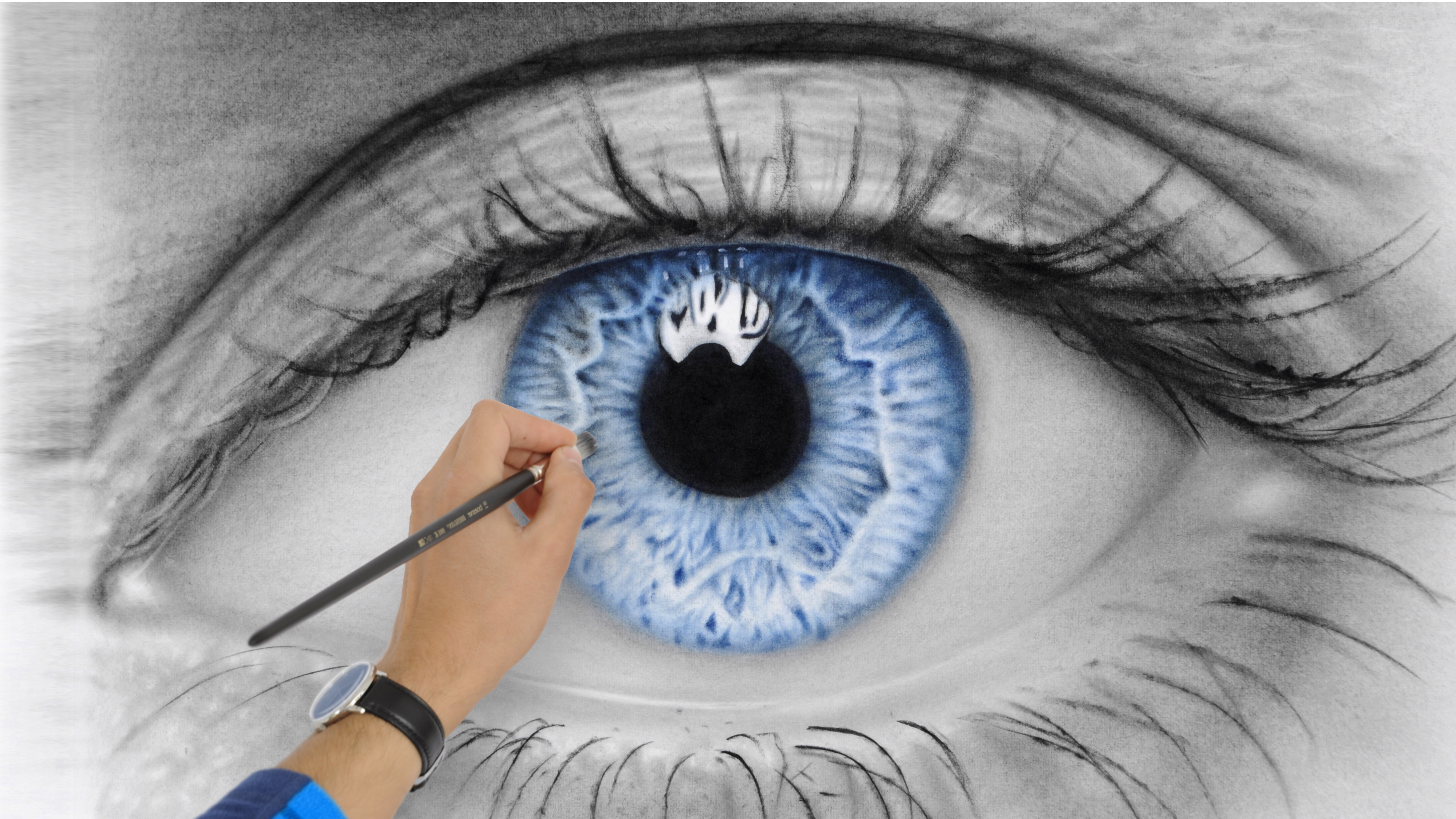 4347x2445 Artist Stefan Pabst Drawing Eye In 3d Drawing Facesportraits