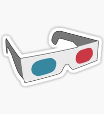 210x230 3d Glasses Drawing Stickers Redbubble