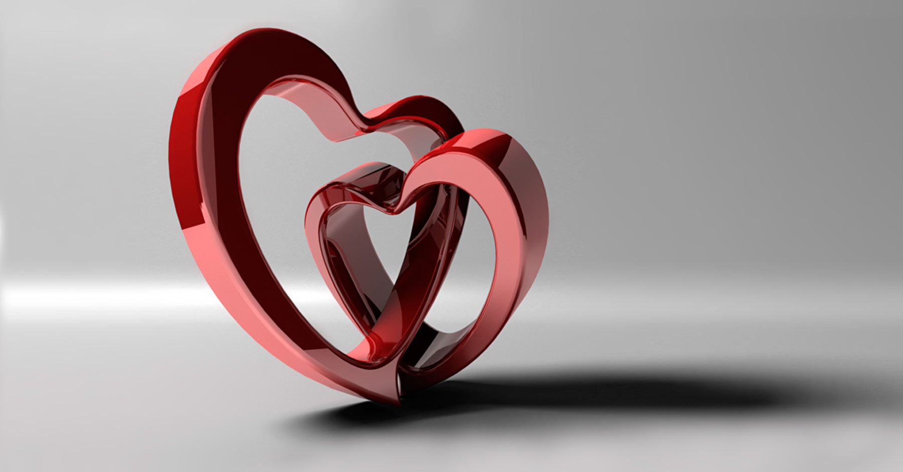 1800x941 Valentine's Day 3d Heart Illustration