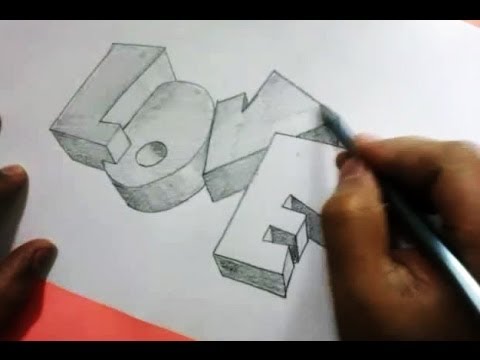 480x360 How To Draw 3d Love In Graffiti Letters