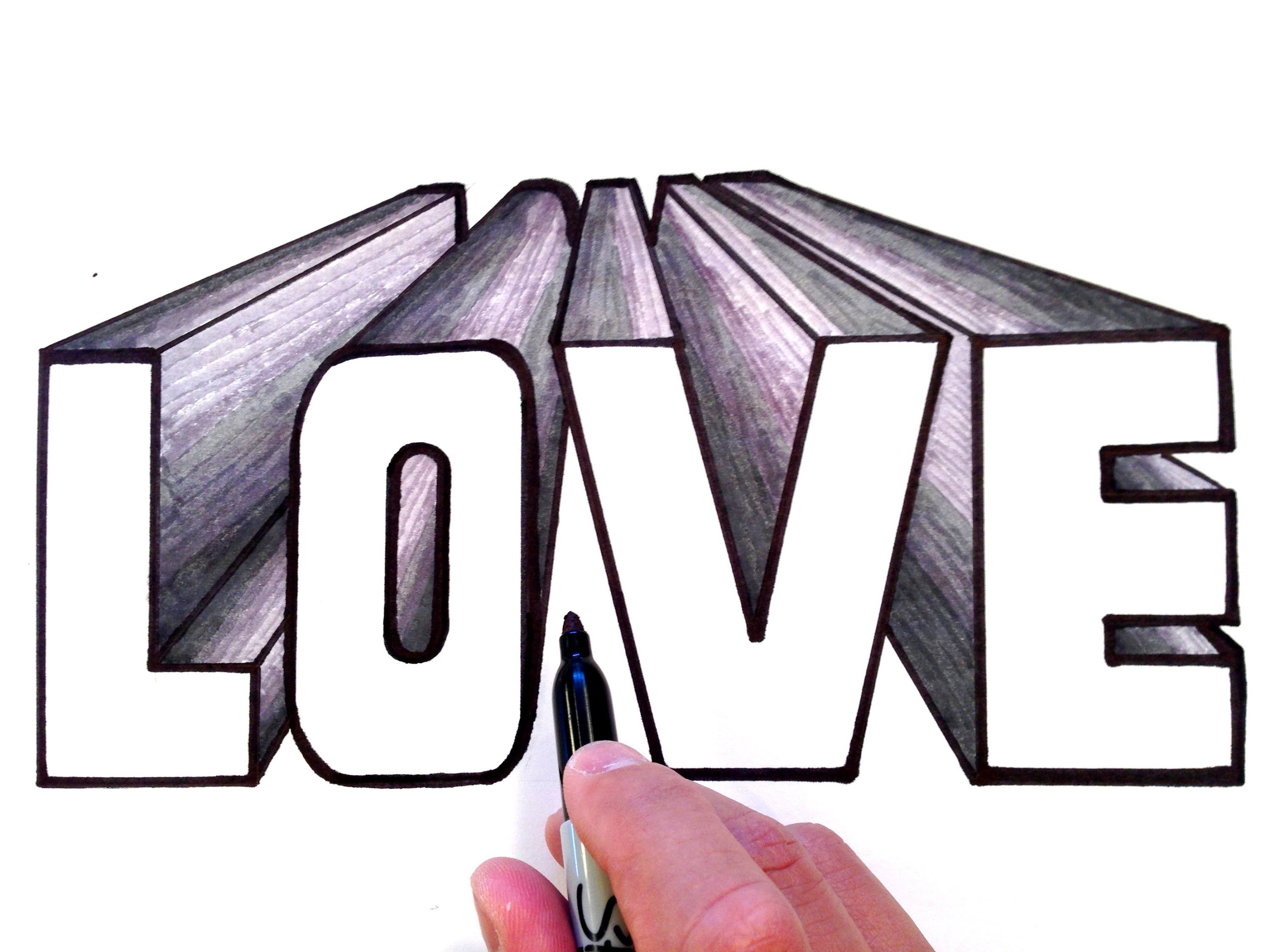 3000x2250 How To Draw Love In 3d One Point Perspective Inspiration