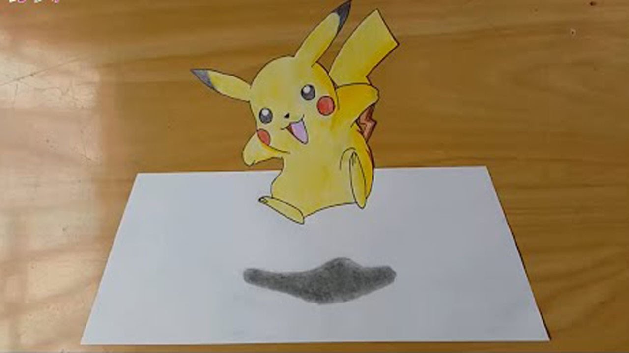 1280x720 How To Draw Pokemon 3d (Pikachu )