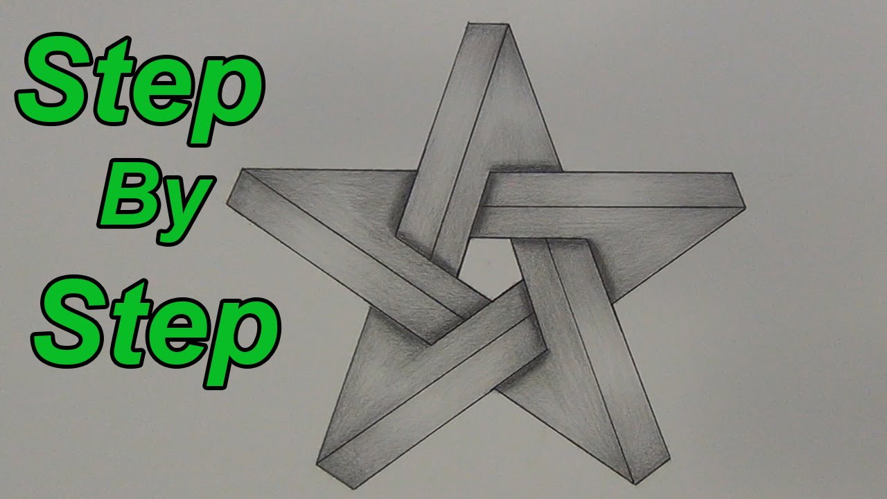 1280x720 How To Draw An Impossible Star Step By Step