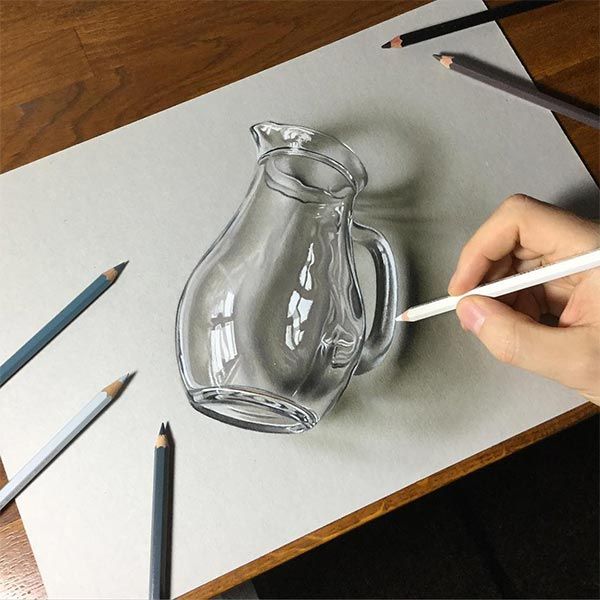 600x600 Pictures 3d Sketch With Pencil,
