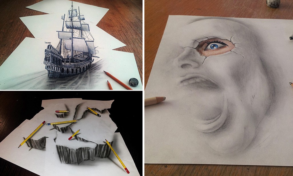 1024x615 The Pictures That Draw You In Amazing 3d Sketches That Look As